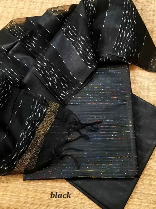 HANDLOOM COTTON SUITS WITH FANCY WEAVING
